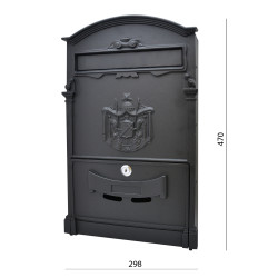 Schránka poštová 470x298x92mm, čierna Schránka poštová 470x298x92mm, čierna